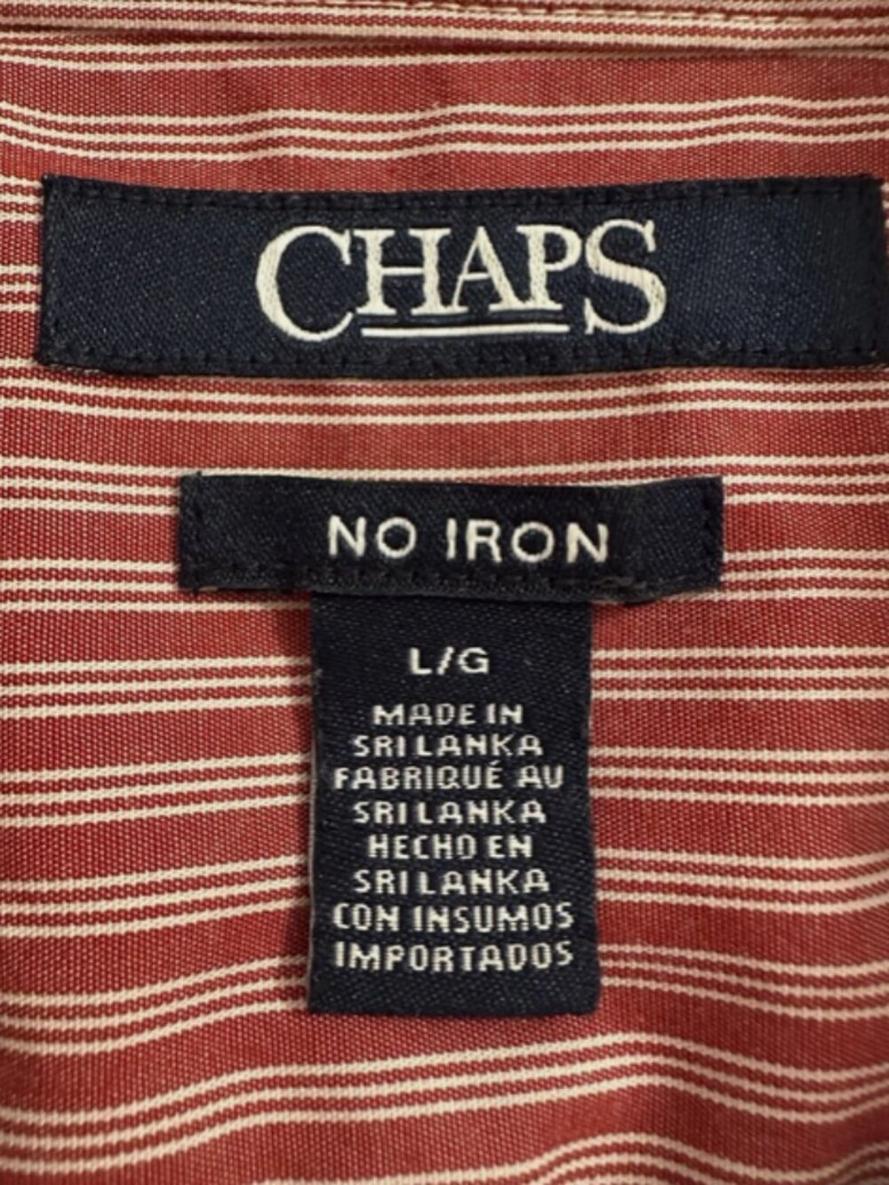 CHAPS Red Paisley Button Front Shirt Womens Large Ralph Lauren No Iron - Picture 5 of 7